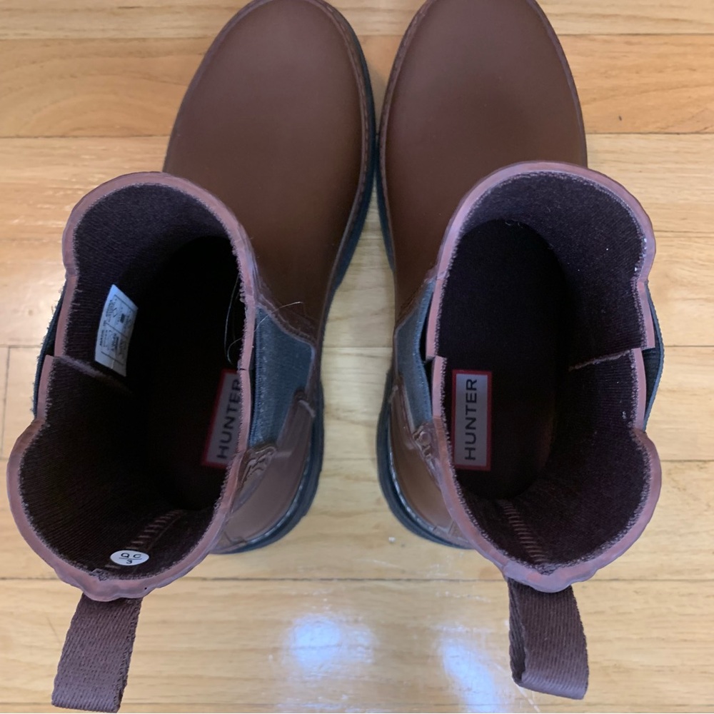 Hunter Brown Chelsea Rain Boots - Picture 5 of 8